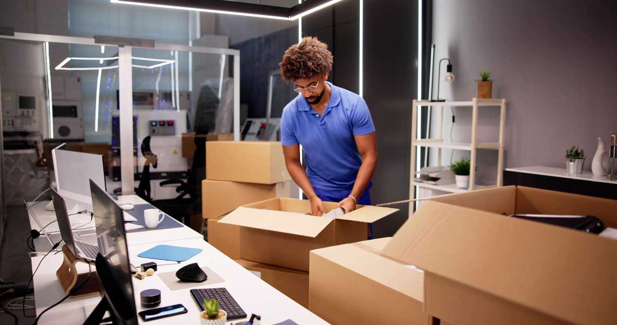 Handling electronics safely during office relocation